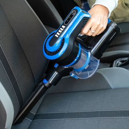 TESLA Electronics PureStar - Aspirador vertical sem fios flexível 3 em 1 300W/2200 mAh preto/azul