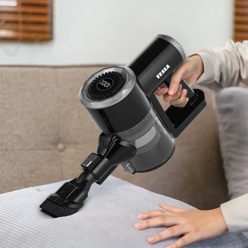TESLA Electronics PureStar - Aspirador vertical sem fios flexível 2 em 1 150W/2200 mAh preto