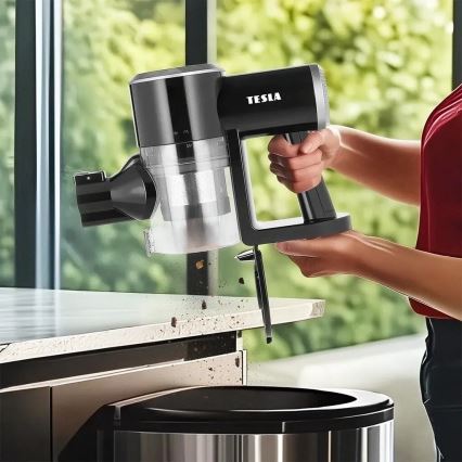 TESLA Electronics PureStar - Aspirador vertical sem fios flexível 2 em 1 150W/2200 mAh preto