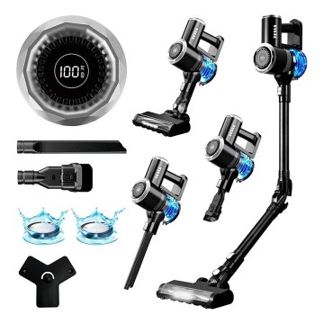 TESLA Electronics PureStar - Aspirador vertical sem fios flexível 2 em 1 150W/2200 mAh preto