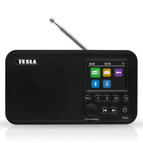 TESLA Electronics - Rádio DAB+ FM 5W/1800 mAh preto