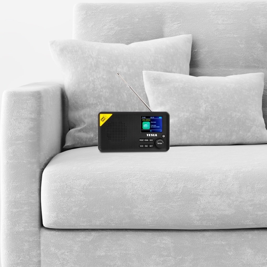 TESLA Electronics - Rádio DAB+ FM 5W/4000 mAh preto