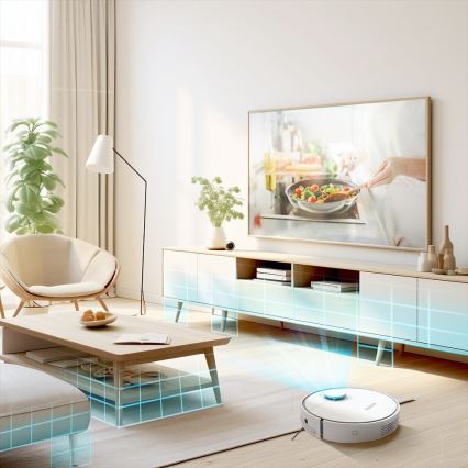 TESLA Electronics RoboStar - Aspirador robô inteligente 2 em 1 2550 mAh Wi-Fi branco