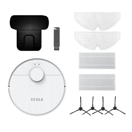 TESLA Electronics RoboStar - Aspirador robô inteligente 2 em 1 2550 mAh Wi-Fi branco