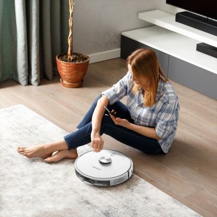 TESLA Electronics RoboStar - Aspirador robô inteligente 2 em 1 2600 mAh Wi-Fi branco