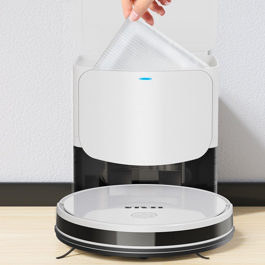 TESLA Electronics RoboStar - Aspirador robótico inteligente 2 em 1 2600 mAh Wi-Fi branco + controlo remoto