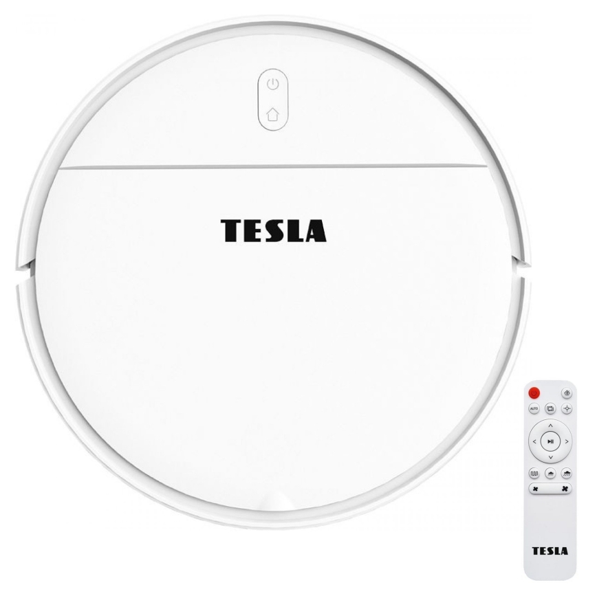 TESLA Electronics RoboStar - Aspirador robô inteligente 2em1 2500 mAh Wi-Fi Tuya branco + controlo remoto