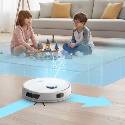 TESLA Electronics RoboStar - Aspirador robótico inteligente 3 em 1, 3200 mAh, Wi-Fi, branco