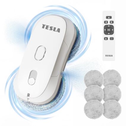 TESLA Electronics RoboStar - Limpa-vidros com pulverização de água 72W/230V/500 mAh + controlo remoto