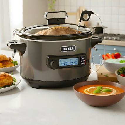 TESLA Electronics SlowCook - Panela de cozedura lenta 5,6 l 290W/230V