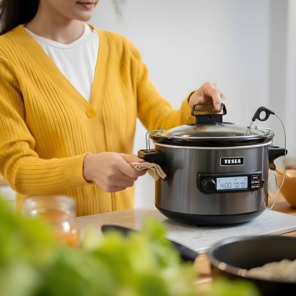 TESLA Electronics SlowCook - Panela de cozedura lenta 5,6 l 290W/230V
