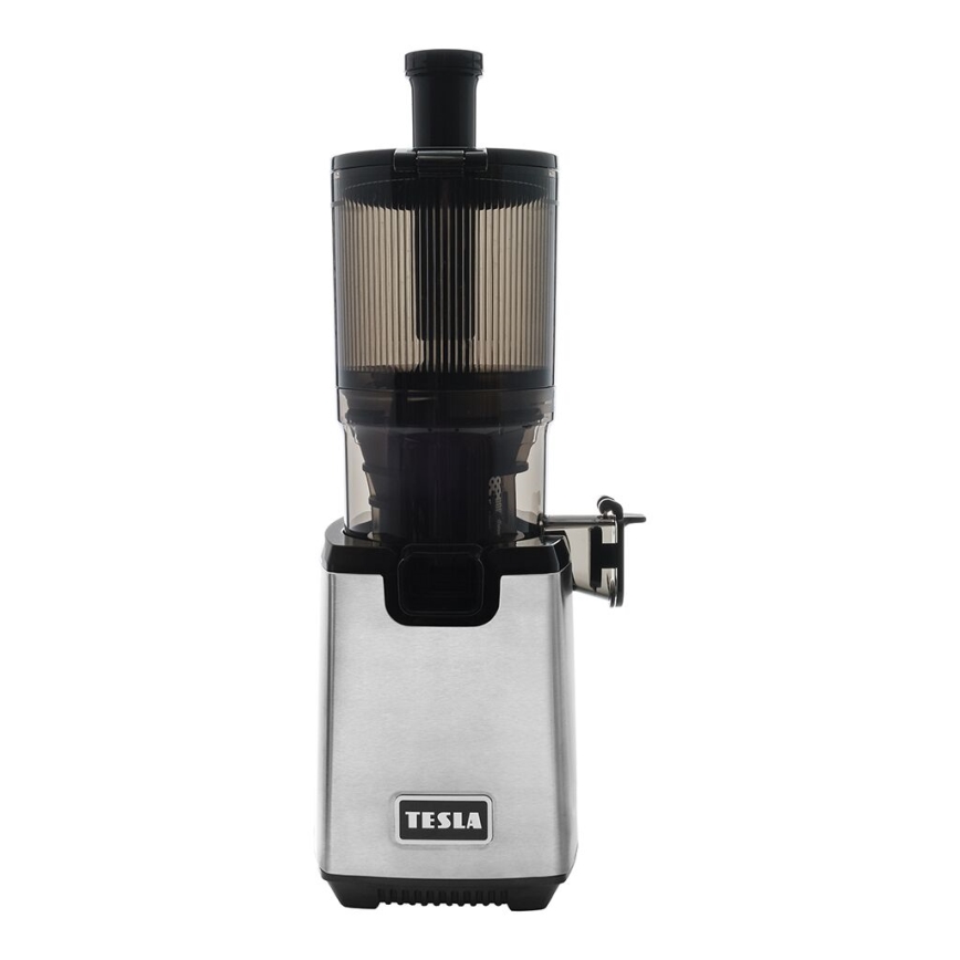 TESLA Electronics SlowJuicer Deluxe - Espremedor de baixa velocidade 250W/230V aço inoxidável/preto