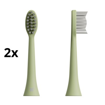TESLA Smart - CONJUNTO 2x Cabeças de substituição para escova de dentes sónica TS200 verde
