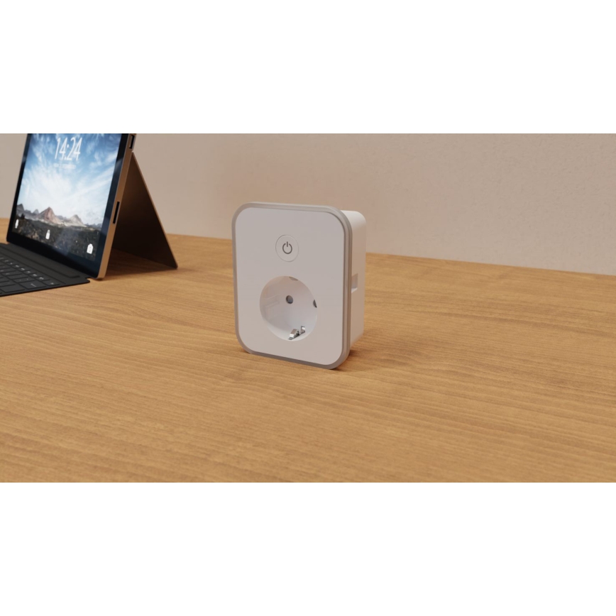 TESLA Smart - Tomada inteligente 3690W/230V/16A 2xUSB/24W/5V Wi-Fi Tuya