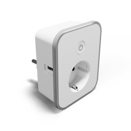 TESLA Smart - Tomada inteligente 3690W/230V/16A 2xUSB/24W/5V Wi-Fi Tuya