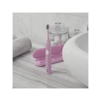TESLA Smart - Escova de dentes sônica inteligente TS200 DELUXE rosa
