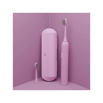TESLA Smart - Escova de dentes sônica inteligente TS200 DELUXE rosa