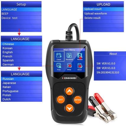 Testador de baterias 12V