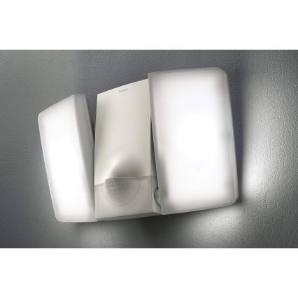 theben - Projetor LED de parede com sensor 2xLED/10W/230V branco IP55