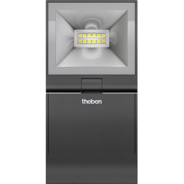 theben - Refletor de parede LED/10W/230V preto IP55