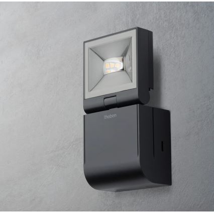 theben - Refletor de parede LED/10W/230V preto IP55