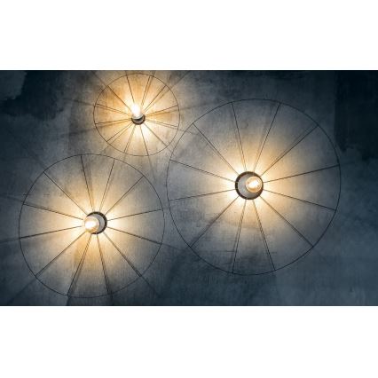 Thoro TH.015 - Candelabro integrado ESKOLA 1xE27/60W/230V preto antigo