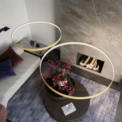 Thoro TH.174 - Candeeiro suspenso LED RIO LED/50W/230V CRI 90 3000K diâmetro 78 cm dourado