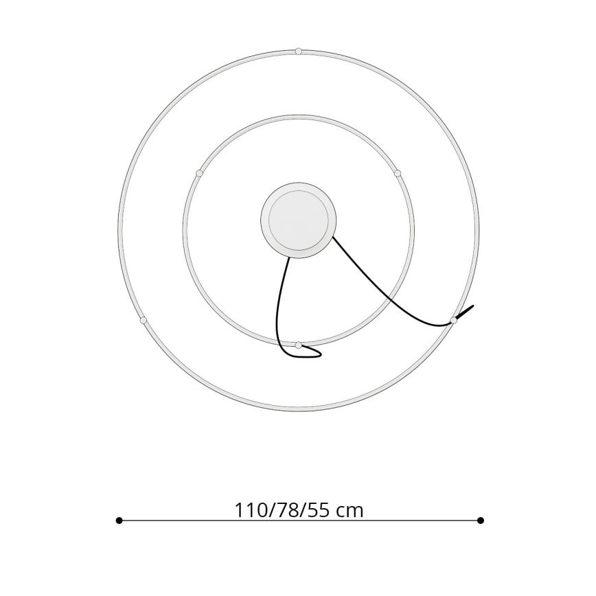 Thoro TH.178 - Candeeiro suspenso LED RIO LED/80W/230V CRI 95 4000K branco