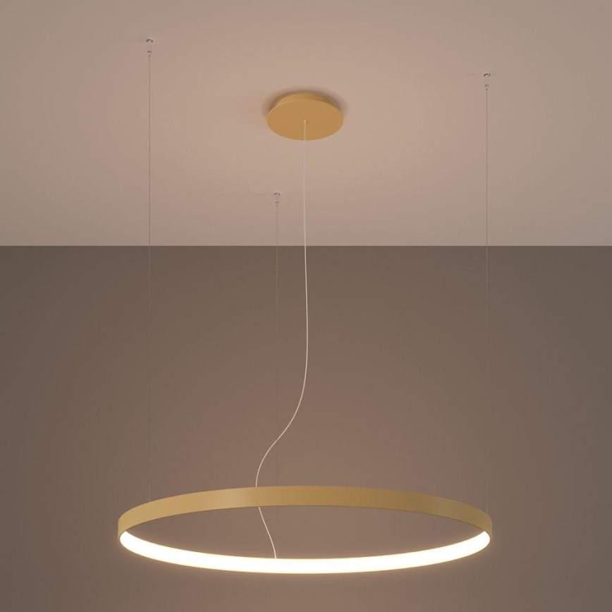 Thoro TH.216 - Candeeiro suspenso LED RIO LED/30W/230V CRI 90 3000K diâmetro 55 cm dourado
