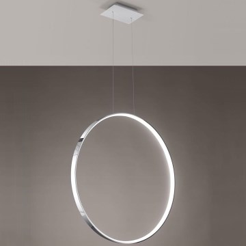 Thoro TH.249 - Candeeiro suspenso LED RIO LED/50W/230V CRI 90 4000K diâmetro 78 cm cromado brilhante