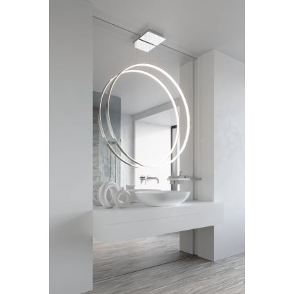 Thoro TH.249 - Candeeiro suspenso LED RIO LED/50W/230V CRI 90 4000K diâmetro 78 cm cromado brilhante