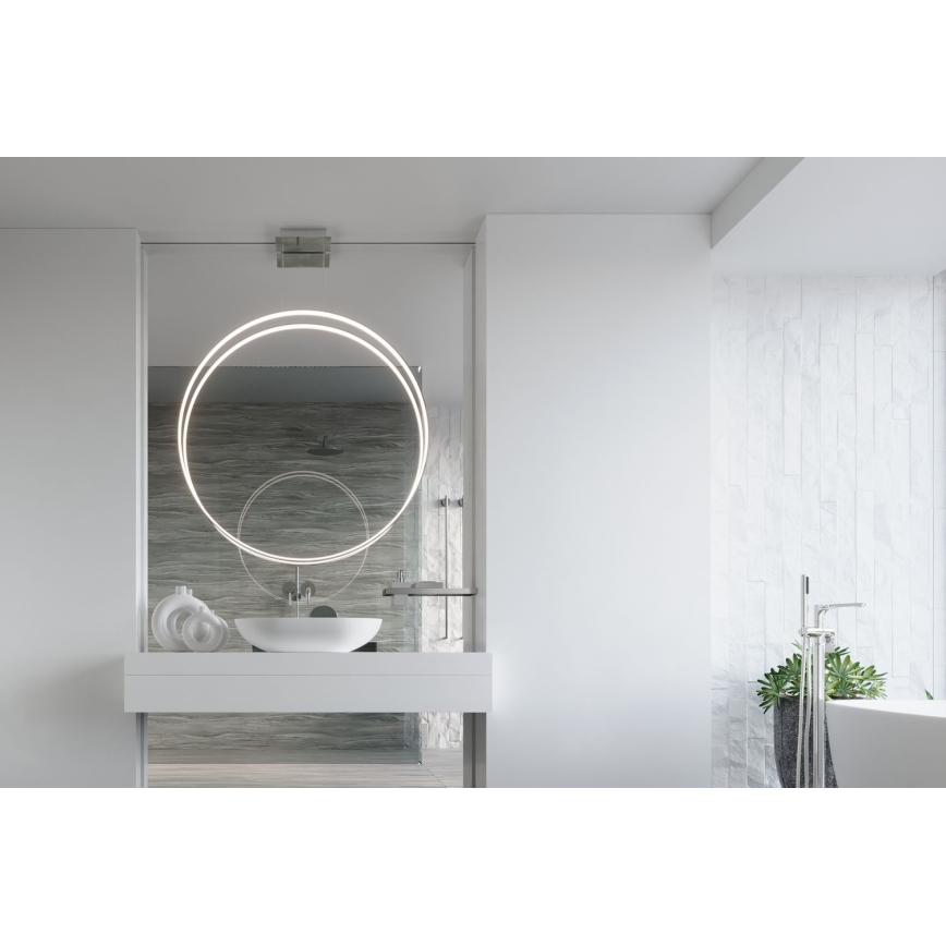 Thoro TH.249 - Candeeiro suspenso LED RIO LED/50W/230V CRI 90 4000K diâmetro 78 cm cromado brilhante