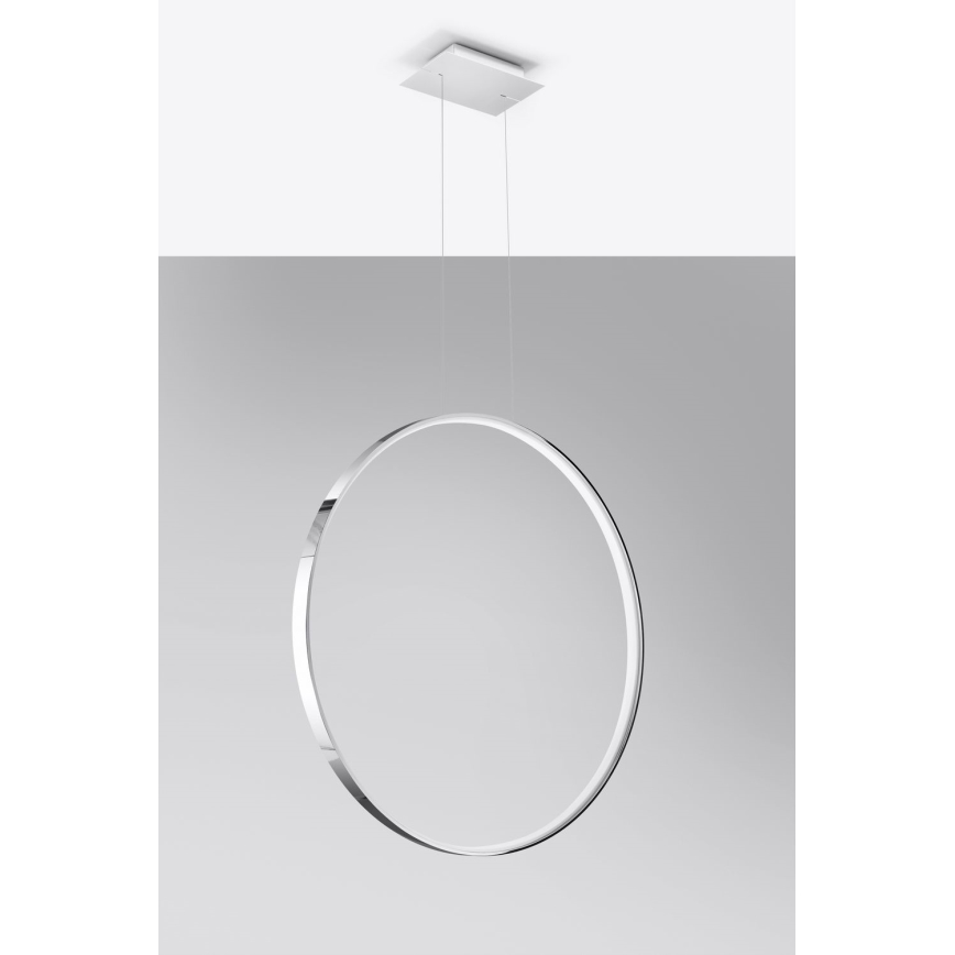 Thoro TH.249 - Candeeiro suspenso LED RIO LED/50W/230V CRI 90 4000K diâmetro 78 cm cromado brilhante