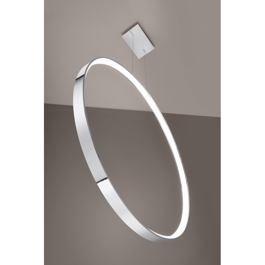 Thoro TH.249 - Candeeiro suspenso LED RIO LED/50W/230V CRI 90 4000K diâmetro 78 cm cromado brilhante