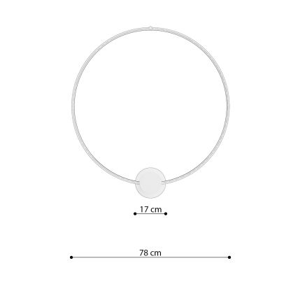 Thoro TH.252 - Iluminação de teto LED RIO LED/50W/230V CRI 90 3000K diâmetro 78 cm dourado