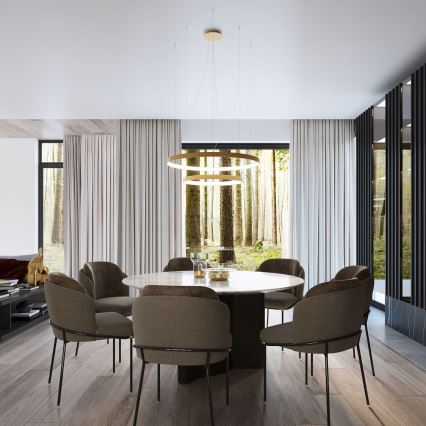 Thoro TH.268 - Lustre LED suspenso em cabo RIO LED/80W/230V CRI 95 4000K dourado