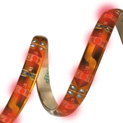 Tira de casa de banho LED LED/24W/12V 5 m IP65 vermelho