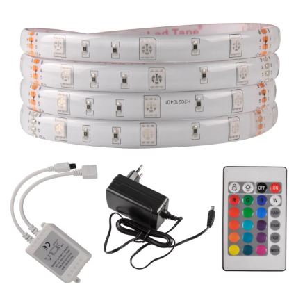 Tira exterior LED RGB com regulação 5m LED/14W/12V IP65 + CR
