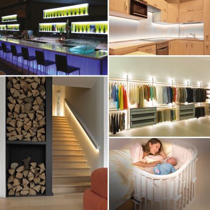 Tira LED com regulação e sensor de movimento 2m LED/4,8W/12/230V