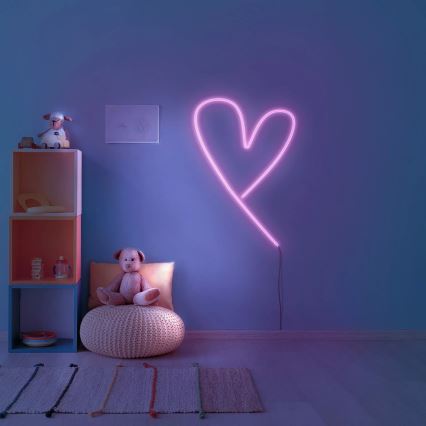 Tira LED NEON 2 m LED/17W/12V IP65 rosa