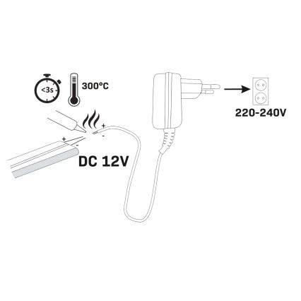 Tira LED NEON 5 m LED/27W/12V IP65 laranja