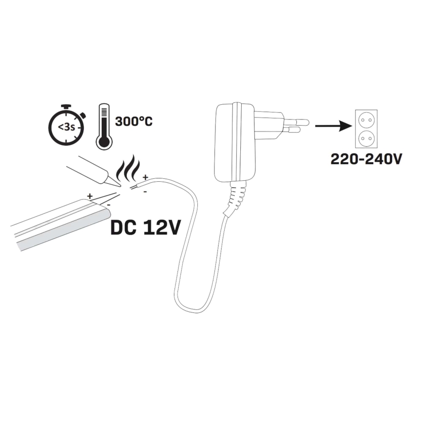 Tira LED NEON 5 m LED/27W/12V IP65 laranja