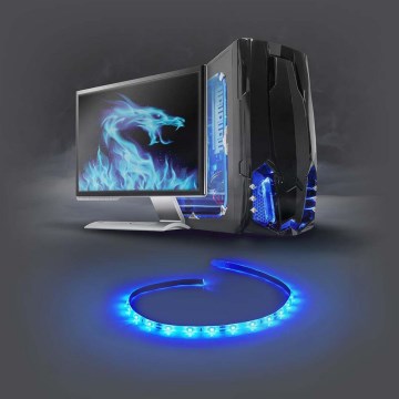 Tira LED para PC 100 cm 12V azul