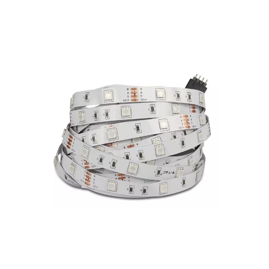 Tira LED RGB com regulação 2x5m LED/4,8W/230V + controlo remoto