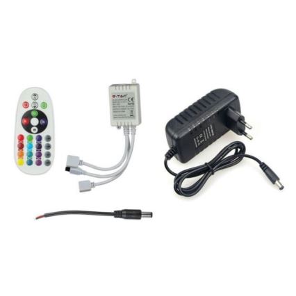 Tira LED RGB com regulação 2x5m LED/4,8W/230V + controlo remoto