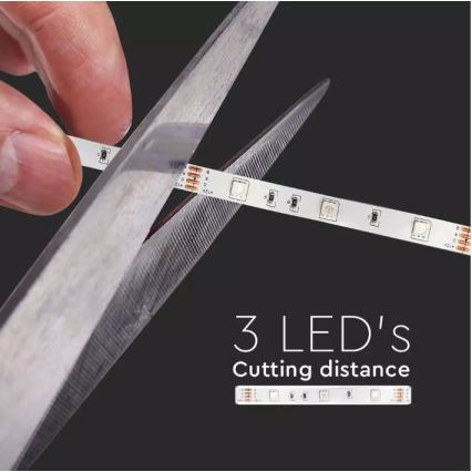 Tira LED RGB com regulação 2x5m LED/4,8W/230V + controlo remoto