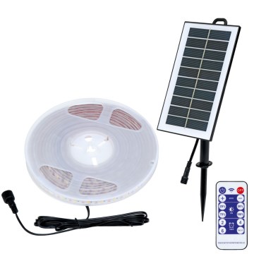 Tira LED solar 3,7V 2400 mAh 5 m IP65