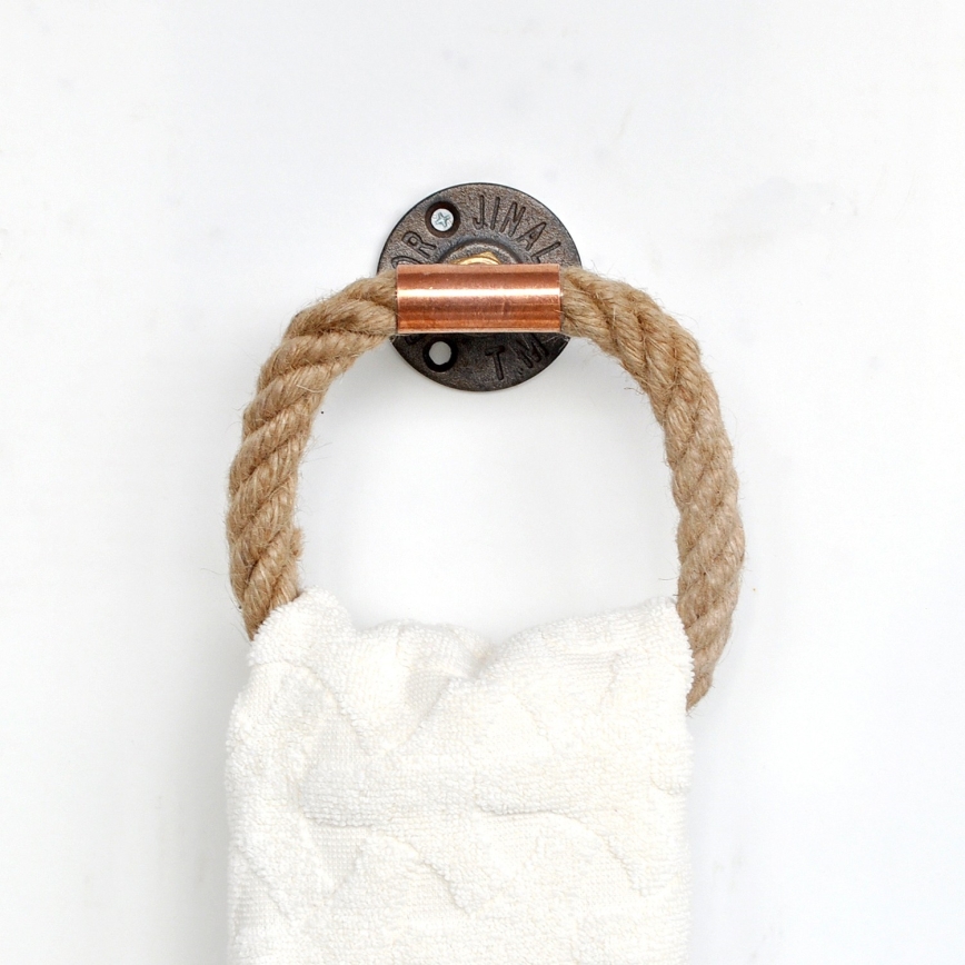 Toalheiro 16x16 cm bege/dourado