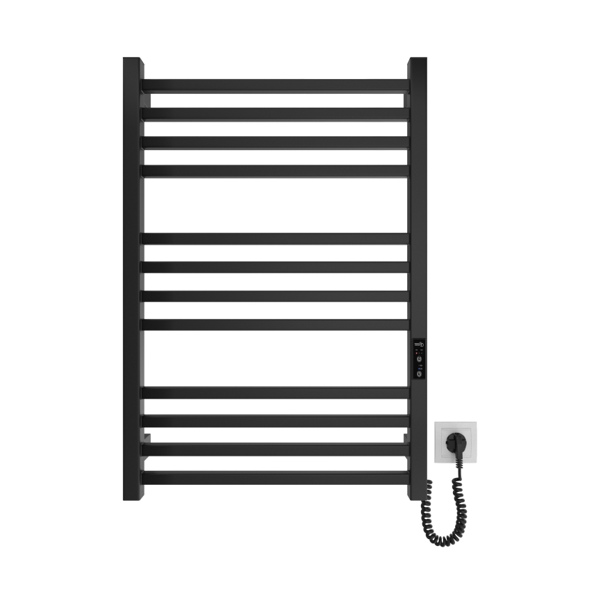 Toalheiro aquecedor em escada HF LONDON 165W/230V 77x53 cm, preto, lado direito