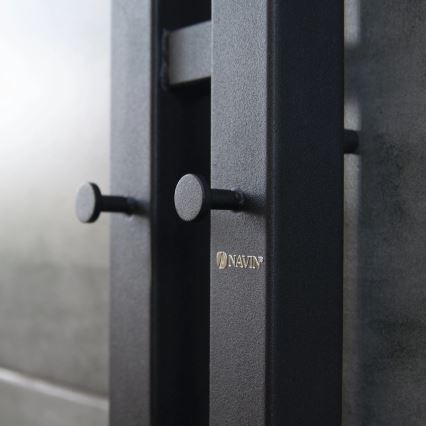 Toalheiro elétrico com termóstato SILOUETTE 200W/230V 150,6cm IP44 preto, versão direita